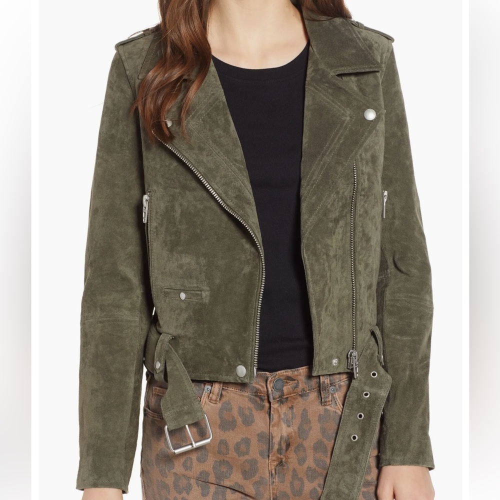 BlankNYC Olive Green Suede Jacket Size Small